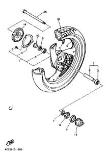 FJ1200A Переднее колесо