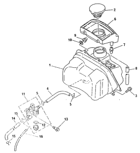 CY50R Топливный бак