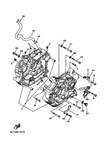 XV250 XV250R Картер двигателя