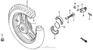 NQ50 Переднее колесо