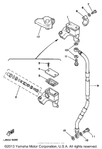 YZ80S (Motocross) Главный тормозной цилиндр