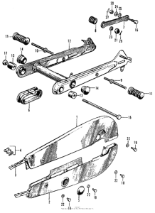 S65 Swingarm + chain case