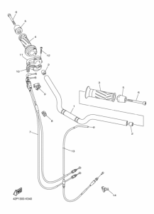 FZ8-S Рулевой рычаг и кабель