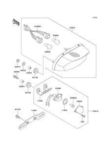 ZX1100 Taillight unit ass`y