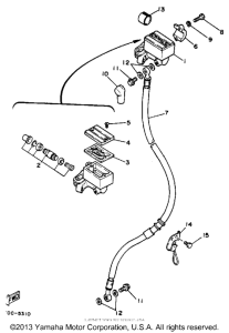 XT350A Главный тормозной цилиндр