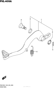 RM-Z450 Педаль тормоза