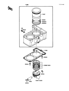 EL250 Цилиндр и поршни