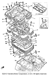 XS500B Цилиндр и головка цилиндра