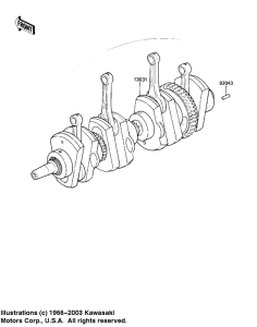 KZ1000 Вал коленчатый