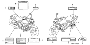 VT125 Лейбл предостережения