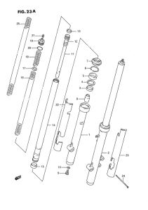 RM80 Вилка передней оси