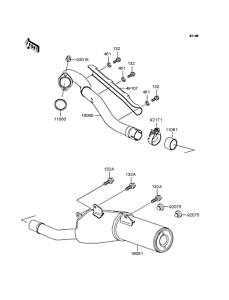 KLX250 Глушитель