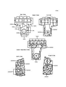 ZR750 Болты крепления картера