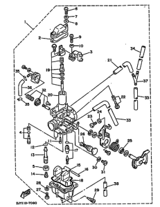 TW200E Carburetor assy
