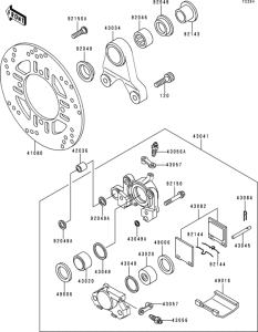 ZX400 Задний тормоз