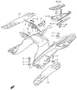 AN400 Щиток облицовочный задний