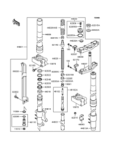 KX125 Передняя вилка