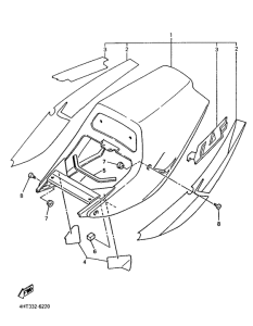 YZF750SP Side cover  /  oil tank
