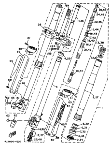 WR250Z Передняя вилка