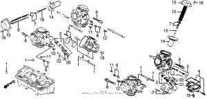 VF1100S Carburetor comp. parts