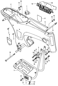 CT70 Frame + crankcase protector