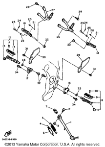 FZR600RK Подножки