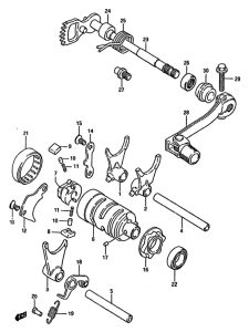 RM125 Переключение передач