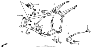 CR80R Frame + ignition coil 80-81