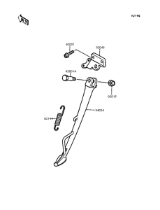 ZX400 Подножка