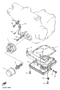 FZR600R Масляный картер