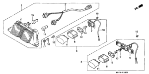 VFR750R Taillight unit ass`y