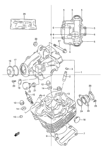 TU125 Головка цилиндров
