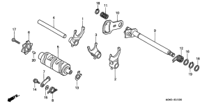XLR125 Вилка переключения передач