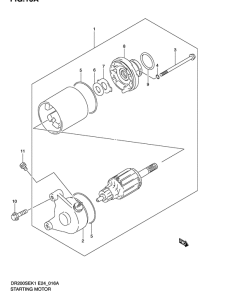 DR200 Стартерный мотор