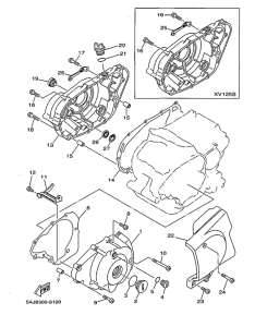 XV125 Крышка картера двигателя