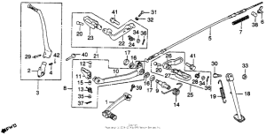 XR250 Pedal + step + kick starter arm