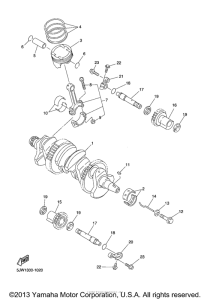 FJR13T Коленчатый вал и Поршень