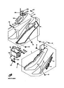 FZR1000 FZR1000A Боковая крышка