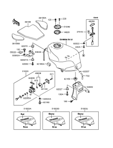 ZX400 Топливный бак