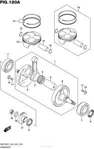RM-Z250 Коленвал