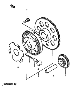 GSX550 Муфта стартера