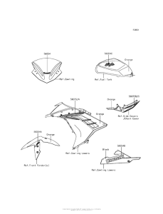EX300 Decals (Orange)(Bgf)(Cn)