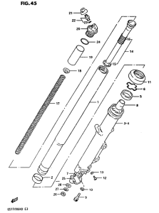 GS1100 Вилка передней оси