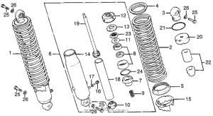 CR125 Rear shock absorber 76-77