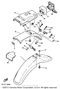 XT350WC (CA ED.) Крыло