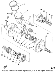 DT125E Crank piston