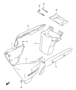GZ125 Обтекатель задний