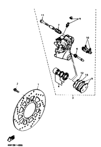 XTZ660 (35.3KW) Hinterradbremssattel