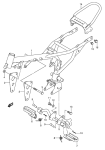 JR50 Frame / footrest