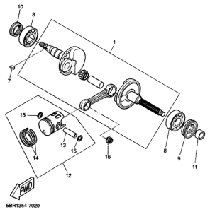 YQ50 Коленчатый вал и Поршень